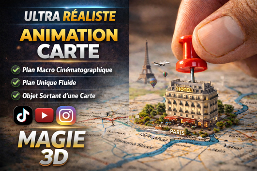 Je vais donner vie à votre localisation avec une animation 3D ...