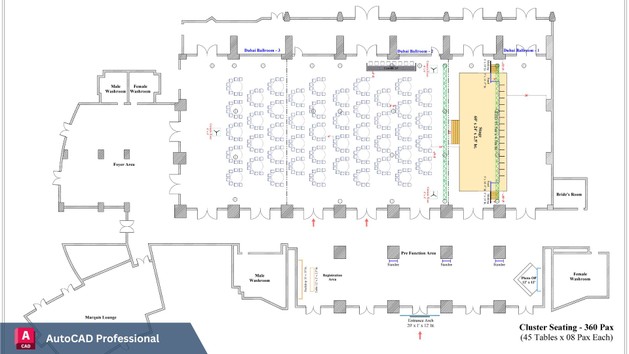 I will provide professional autocad drafting event layout, seating plan ...