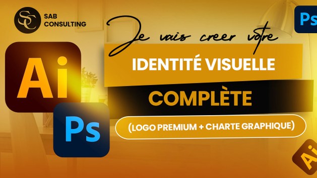 Je vais créer votre identité visuelle complète (Logo premium & Charte ...