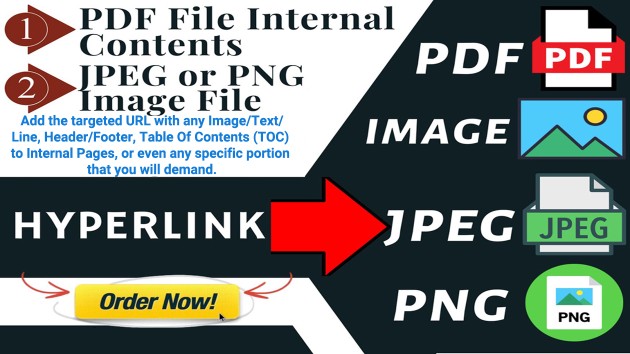 I will add hyperlinks in the text and image of your PDF or Image file ...