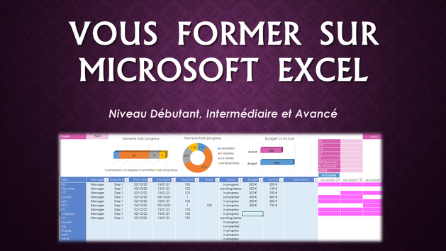 Je vais vous former sur Microsoft Excel (formules, modélisation ...