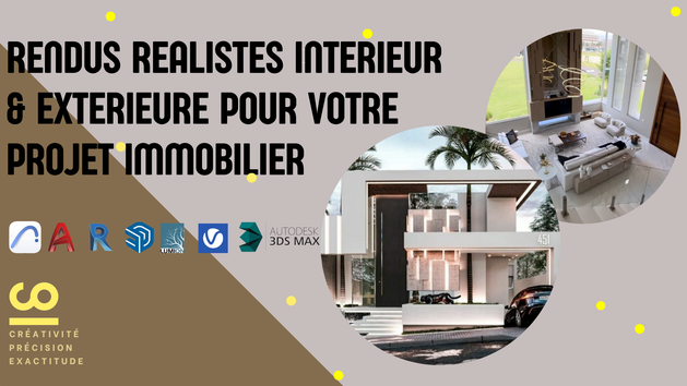 Je vais faire le rendu 3D réaliste pour une immersion visuelle de votre ...