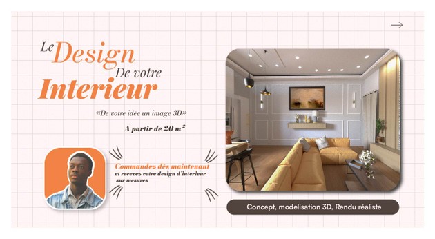 Je vais créer un design d'intérieur avec rendu 3d pour votre maison ou ...