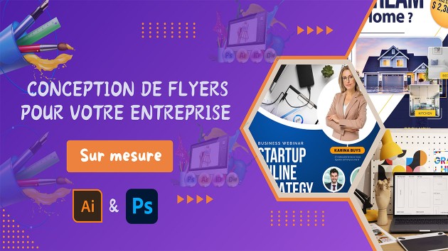 Je vais créer des flyers professionnels qui attirent l'attention et ...