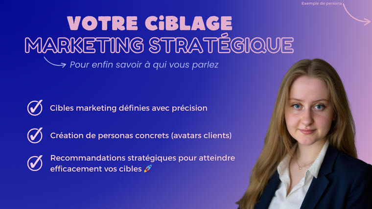 Je vais définir votre cible marketing et vous indiquer comment l ...
