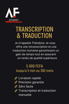 Je vais transcrire et traduire vos fichiers en texte de qualité par ...