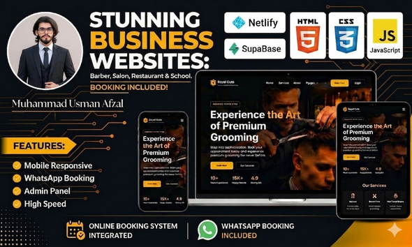 I will create responsive business website with admin panel using html ...