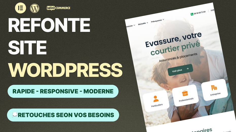 Je vais faire une refonte dynamique et rapide de votre site web ...
