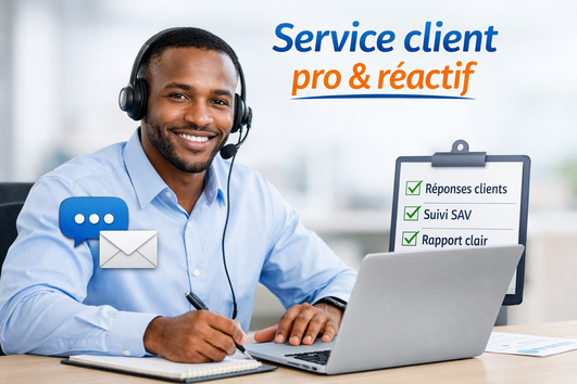 Je vais gérer votre service client / SAV et vos messages clients ...