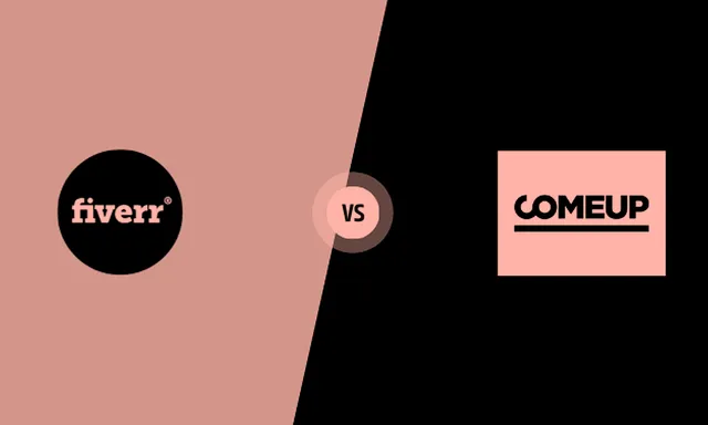 Cover illustration for the article ComeUp vs Fiverr: Which is the best platform to sell your services on?