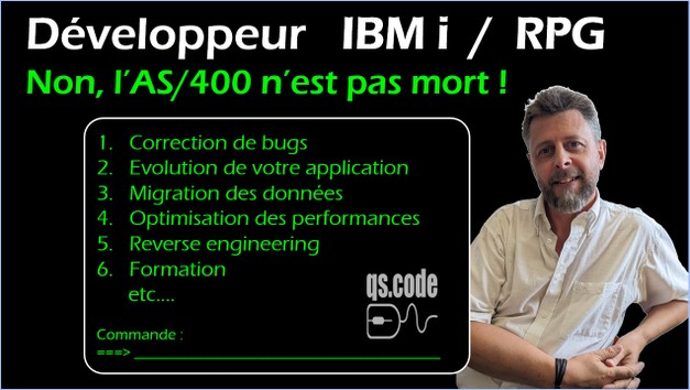 Je vais développer en RPG sur IBM i (AS/400, iSeries) par qscode