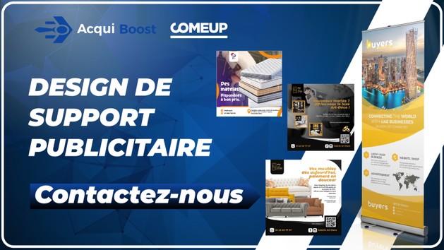 Je vais créer vos supports publicitaires professionnels par Acqui_Boost