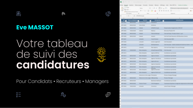Je vais créer votre tableau de suivi de candidatures sur Excel ou ...