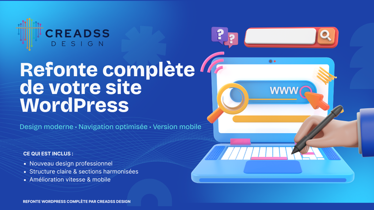 Je vais faire une refonte complète de ton site WordPress avec un design ...