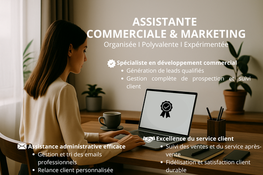 Je vais booster votre activité en tant qu'assistante commerciale et ...