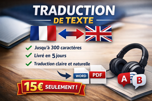Je vais traduire vos documents en anglais ou en français par SamySEKKAI