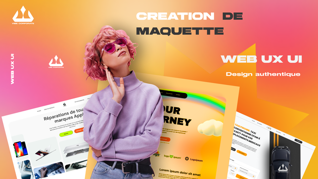 Je vais créer votre maquette web UX/UI design de votre site web avec ...