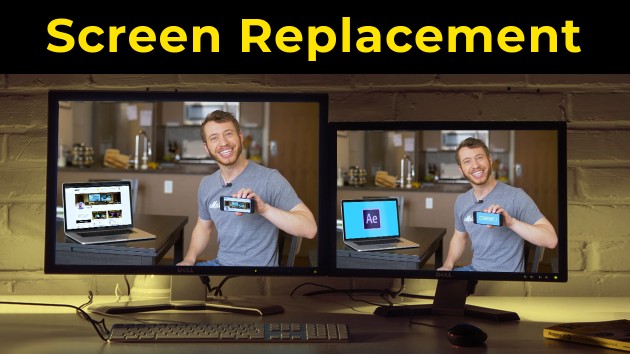 I will replace a phone or laptop screen on a video by Fidae