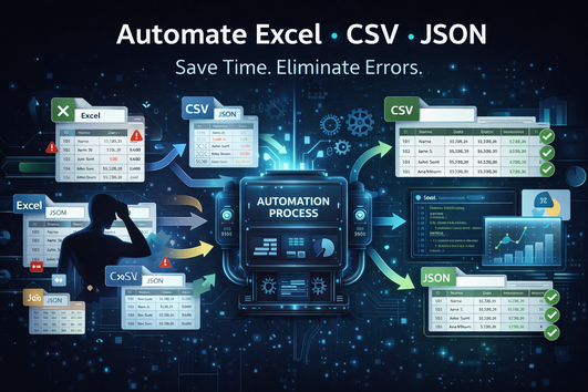 I will clean organize fix and prepare your excel csv json files for ...