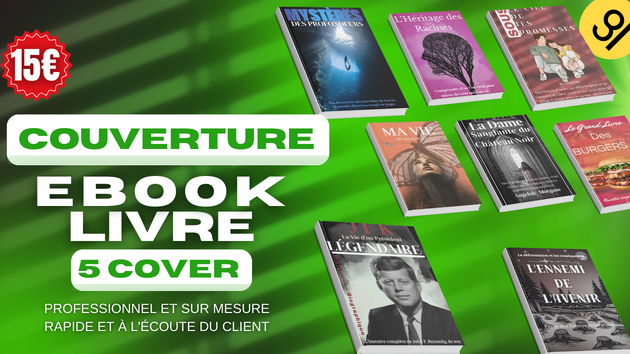 Je vais créer une couverture debook et livre broché professionnelle et ...