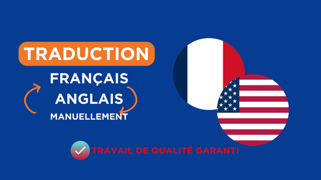 Je vais réaliser vos traduction français à anglais en manuel par BE_Agence