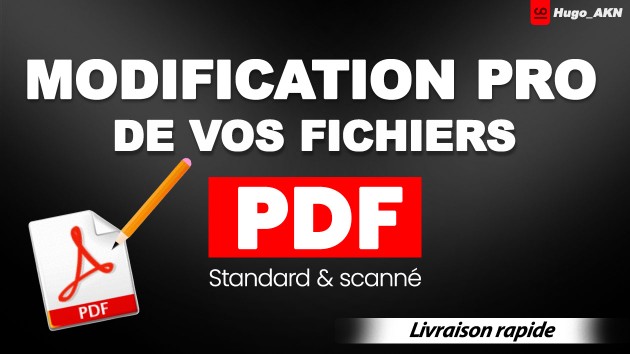 Je vais modifier vos fichiers PDF sans aucune trace modification de pdf ...