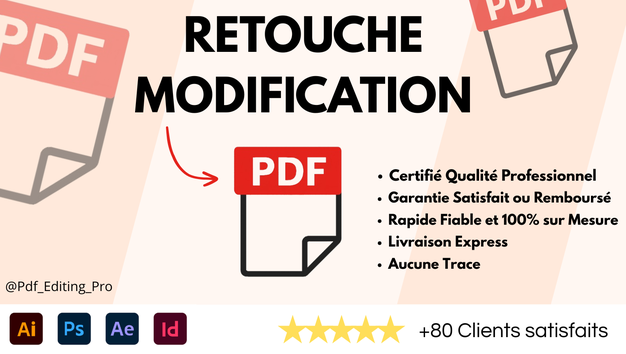 Je vais modifier vos documents PDF sans aucune trace modification par ...