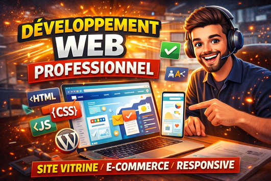 Je vais développe votre site web moderne et professionnel pour votre ...