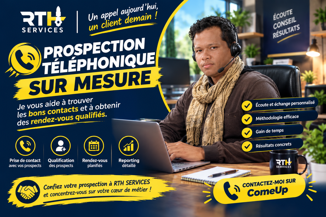 Je vais prospecter vos clients par téléphone pour développer votre ...