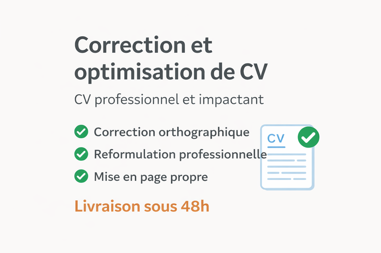 Je vais corriger et optimiser votre CV professionnel par LarissaAK