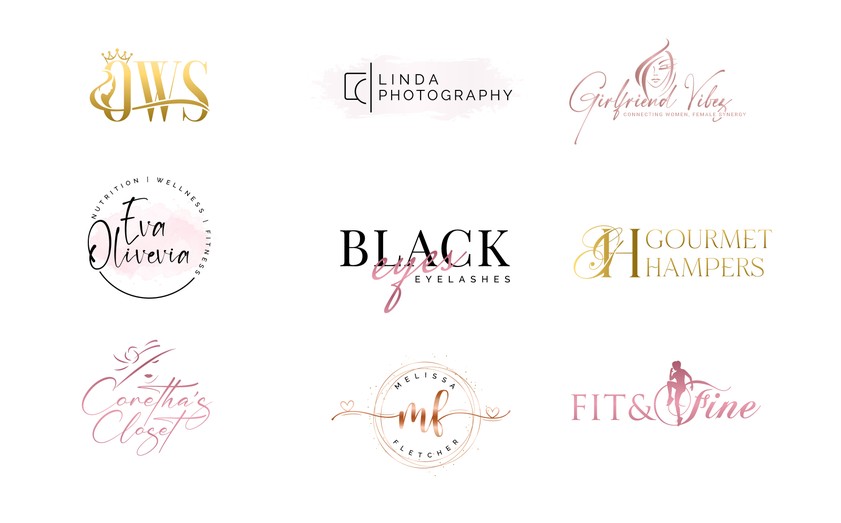 I will create an elegant & luxury, feminine logo design for your brand ...