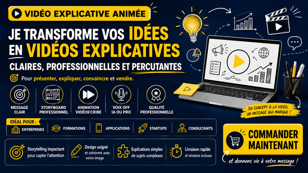 Je vais créer une vidéo explicative animée professionnelle pour ...