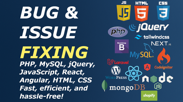 I will fix any PHP, mysql, HTML, CSS, javascript bug or issue by RezakDev