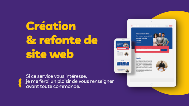 Je vais concevoir ou faire la refonte de votre site internet avec un ...
