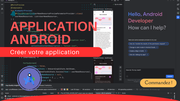 Je vais créer votre application mobile android avec android studio par ...