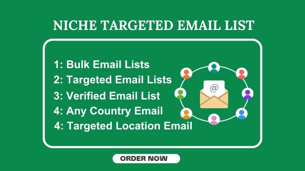 I will collect niche-targeted active bulk emails for you by lead_data_entry