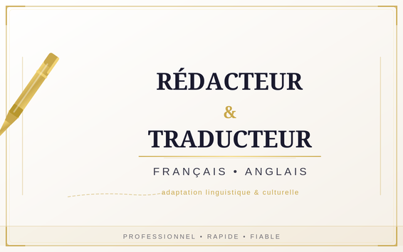 Je vais rédiger et traduire votre contenu professionnel avec une ...