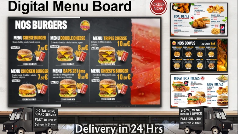 I will design digital menu boards for TVs: Dynamic/Static menus for ...
