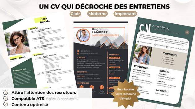 Je vais créer ou transformer votre CV pour quil donne envie aux ...