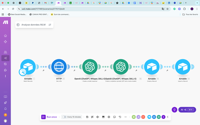 Automatisation d'analyse et traitement de CSV avec IA pour CRM