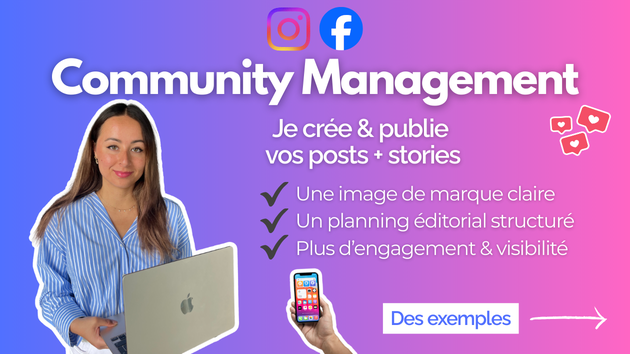 Je vais être votre Community Manager Instagram et Facebook par Amy_CM ...