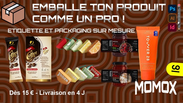 Je vais créer votre design de packaging ou étiquette produit ...