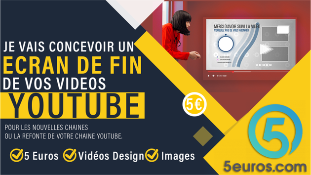 Je vais concevoir un écran de fin dune vidéo YouTube par SAMINTI