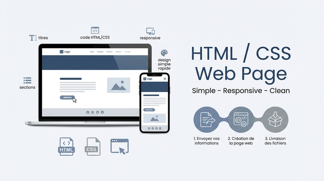 Je vais vous créer une page web professionnelle en HTML/CSS par Processweb