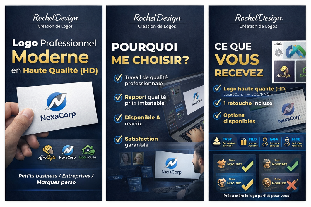 Je vais créer un logo professionnel moderne en haute qualité (HD) par ...