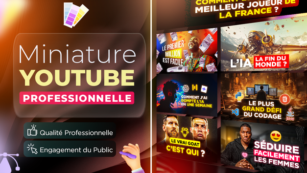 Je vais créer votre miniature YouTube professionnelle par EdproDesign