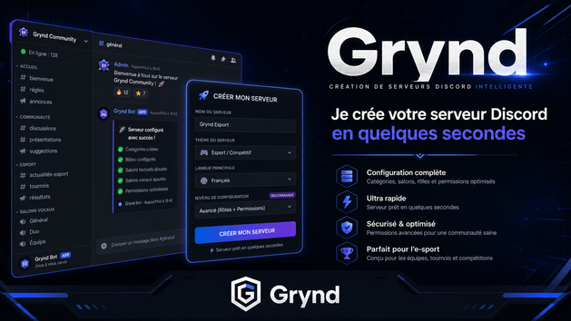 Je vais créer la structure complète de votre serveur Discord sur-mesure ...