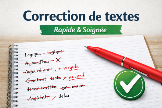 Je vais corriger les fautes de votre texte pour un rendu propre par ...