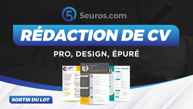 Je vais créer votre CV professionnel, design et épuré par KevinHedin