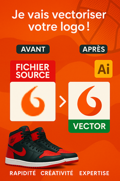 Je vais vectoriser votre logo pixelisé pour le rendre net et ...